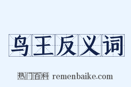 鸟王反义词是什么意思的图片